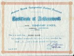 Elementary School Certificate