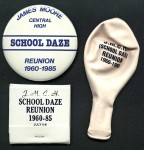 Souvenir Button, Matchbook and Balloon